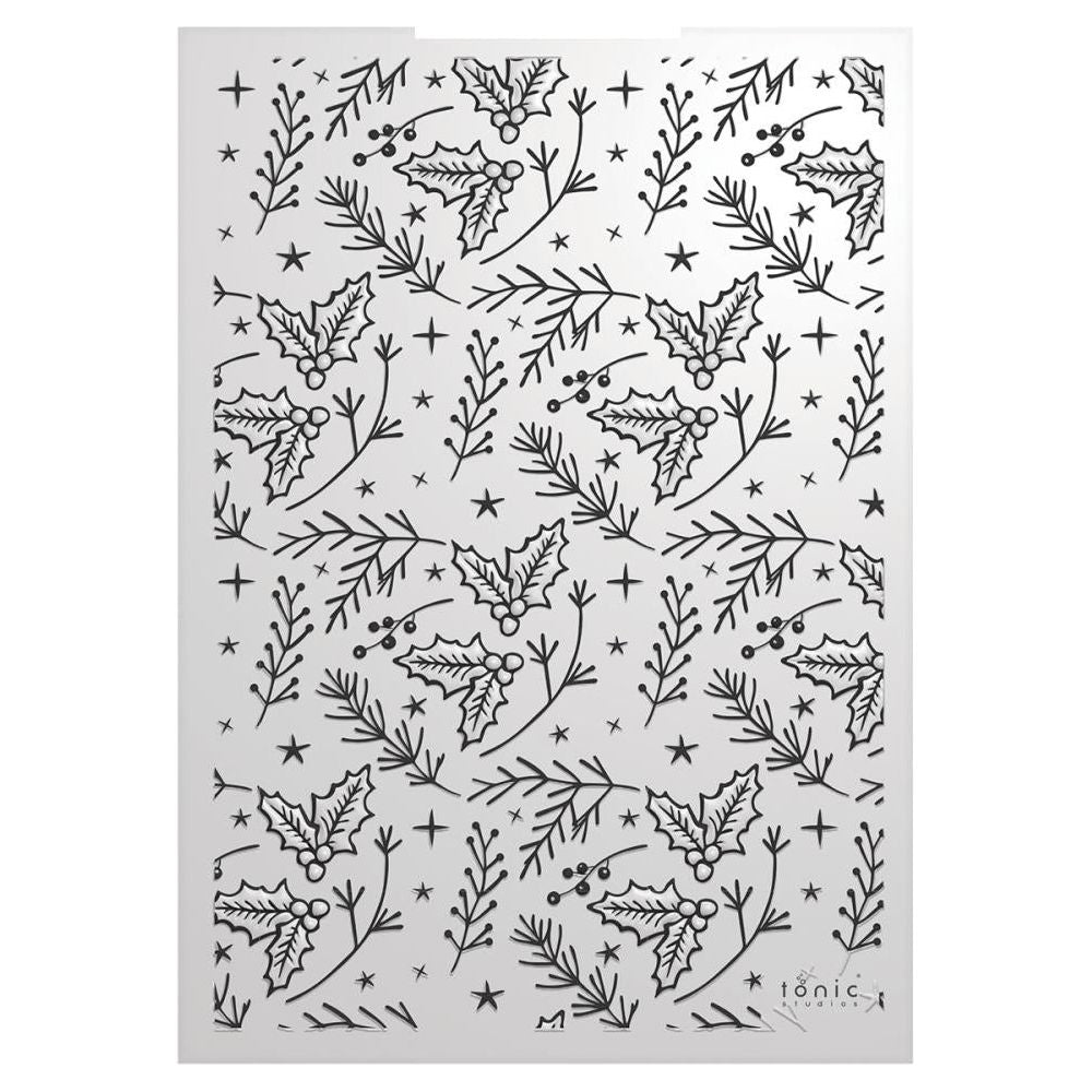 Tonic Mistletoe Shower 3D Embossing Folder 5526e Detailed View