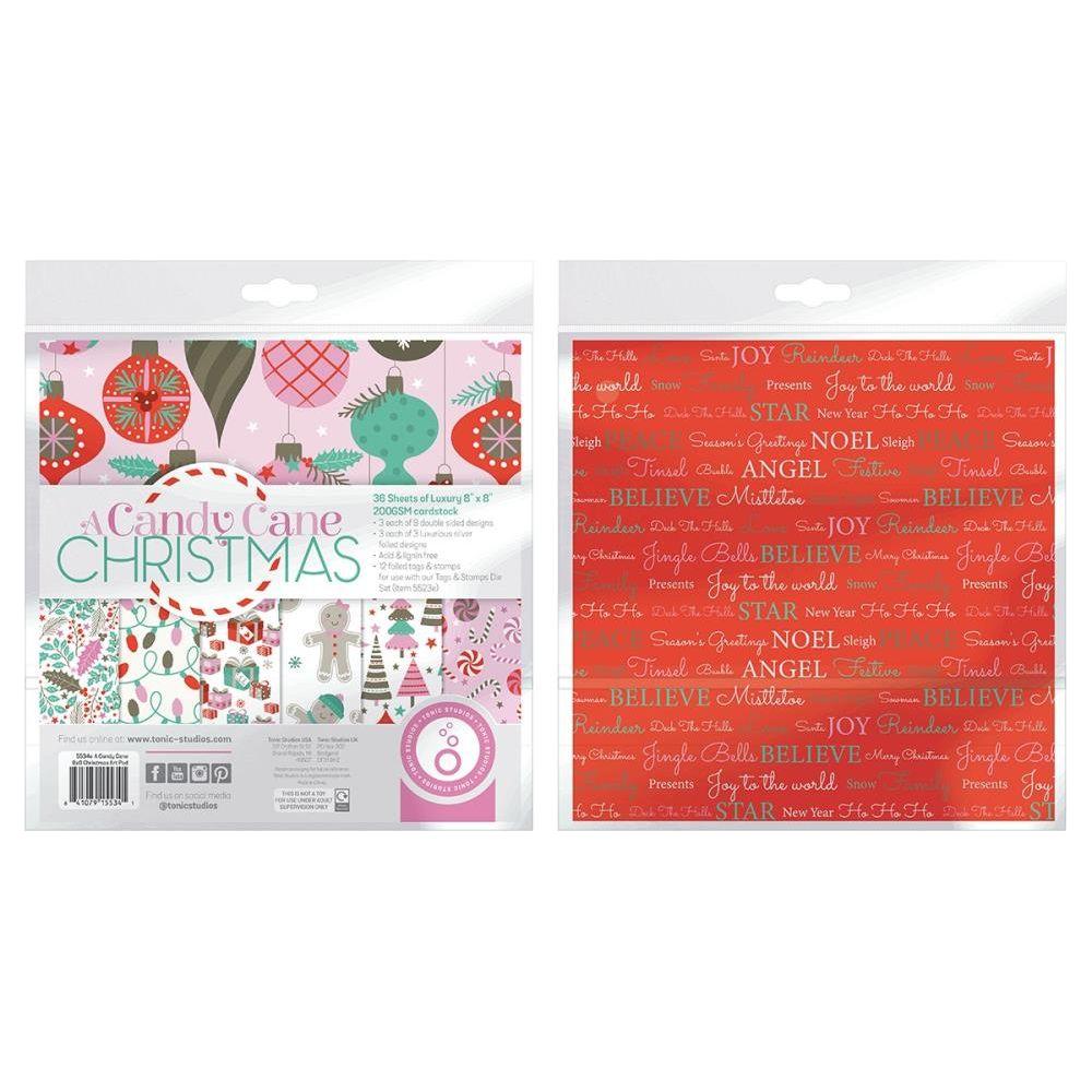 Tonic A Candy Cane Christmas 8 x 8 Paper Pad 5534e Detailed View