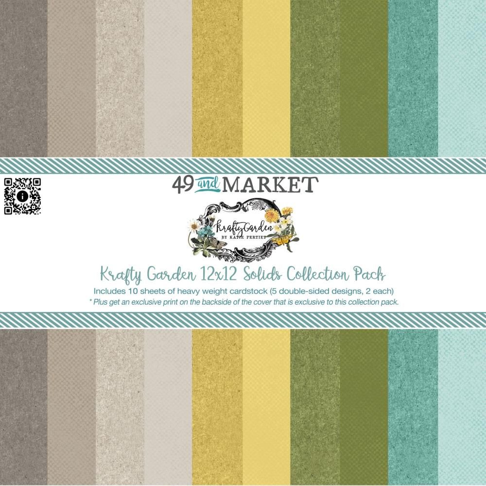 49 and Market Krafty Garden 12x12 inch Solids Paper Pack kg-26382