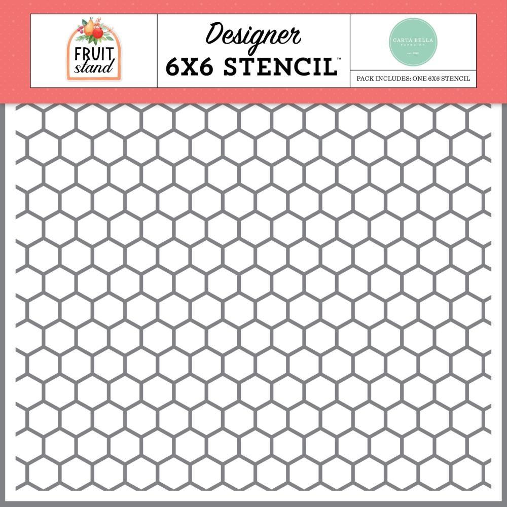 Carta Bella Sweet As Honeycomb 6 x 6 Stencil cbfst379033