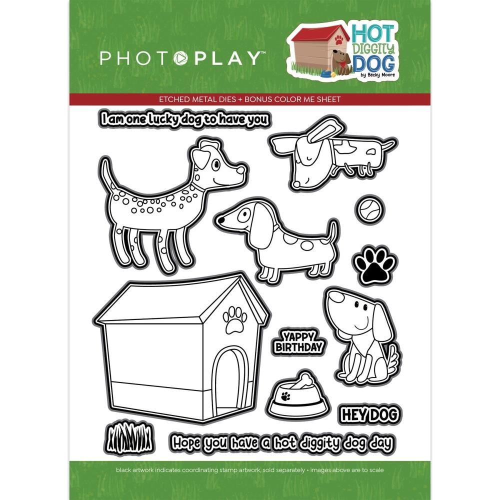 PhotoPlay Hot Diggity Dog Stamps And Dies Bundle dies set