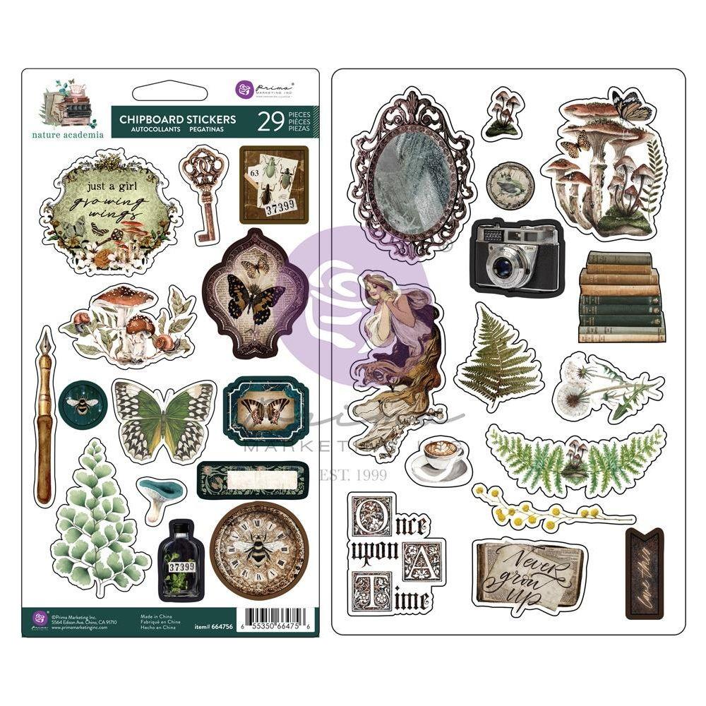 Prima Marketing Nature Academia Chipboard Stickers 664756