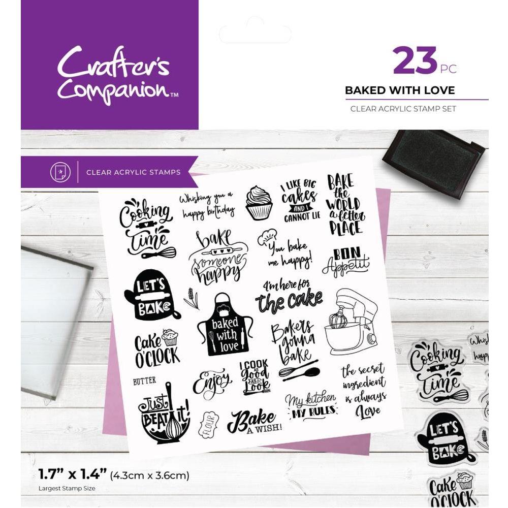 Crafter’s Companion Baked With Love Clear Stamps cc-kc-ca-st-bkwl