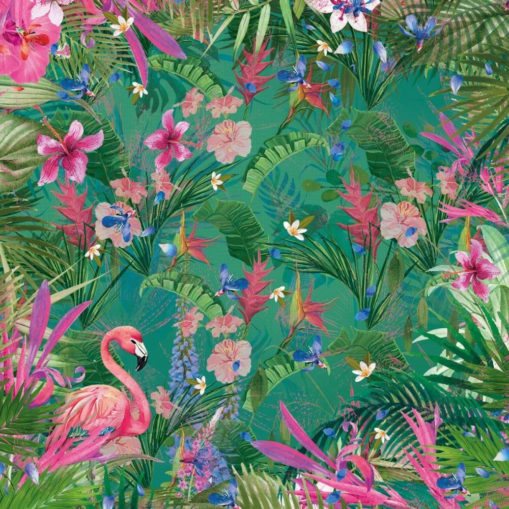 Crafter’s Companion Flamazing Flamingo 6 x 6 Paper Pad flfl-pad6 Floral Greens