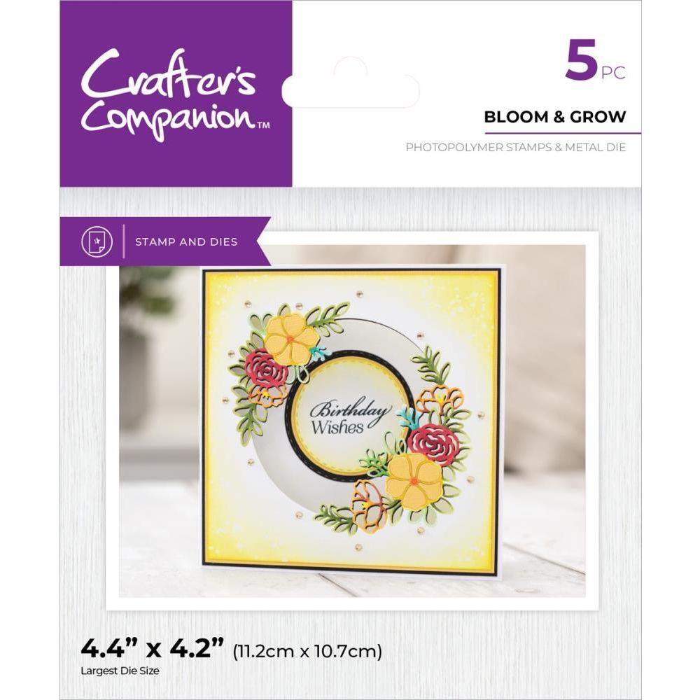 Crafter's Companion Bloom And Grow Stamp And Die Set cc-std-blgro