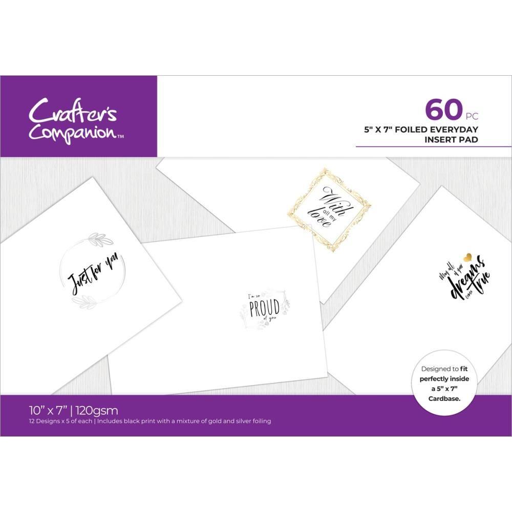 Crafter’s Companion 5 x 7 Foiled Everyday Insert Pad cc-foil-inpad