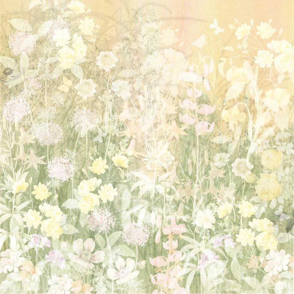 Crafter’s Companion Meadow Garden 12 x 12 Paper Pad cc-pad12-mega White Floral Scene