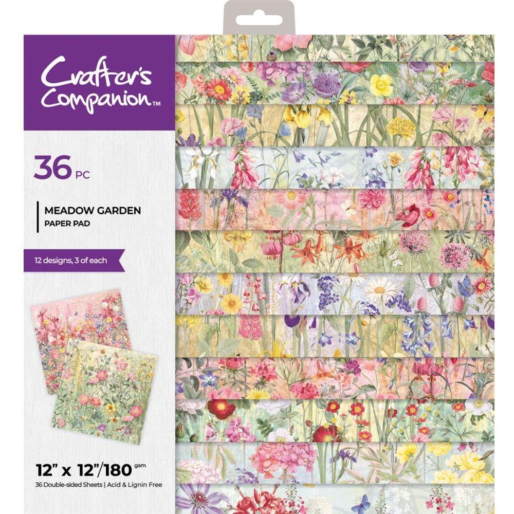 Crafter’s Companion Meadow Garden 12 x 12 Paper Pad cc-pad12-mega