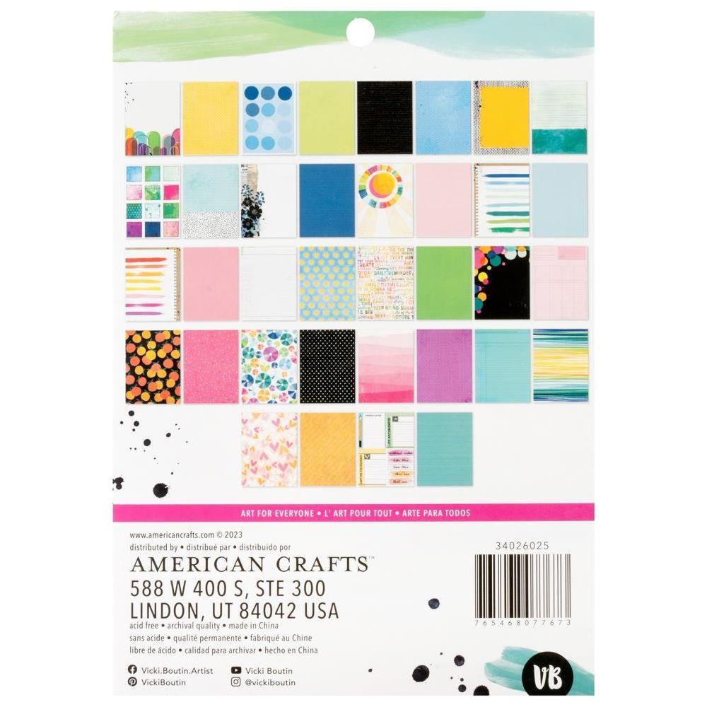 American Crafts Vicki Boutin Bold And Bright 6 x 8 Paper Pad 34026025 backer