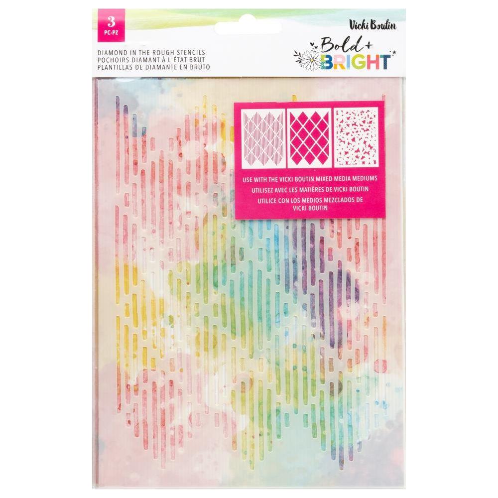 American Crafts Vicki Boutin Diamond In The Rough Stencil Pack 34026045