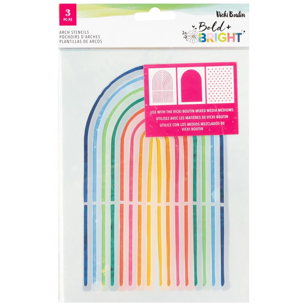 American Crafts Vicki Boutin Bold And Bright Arches Stencil Pack 34026044