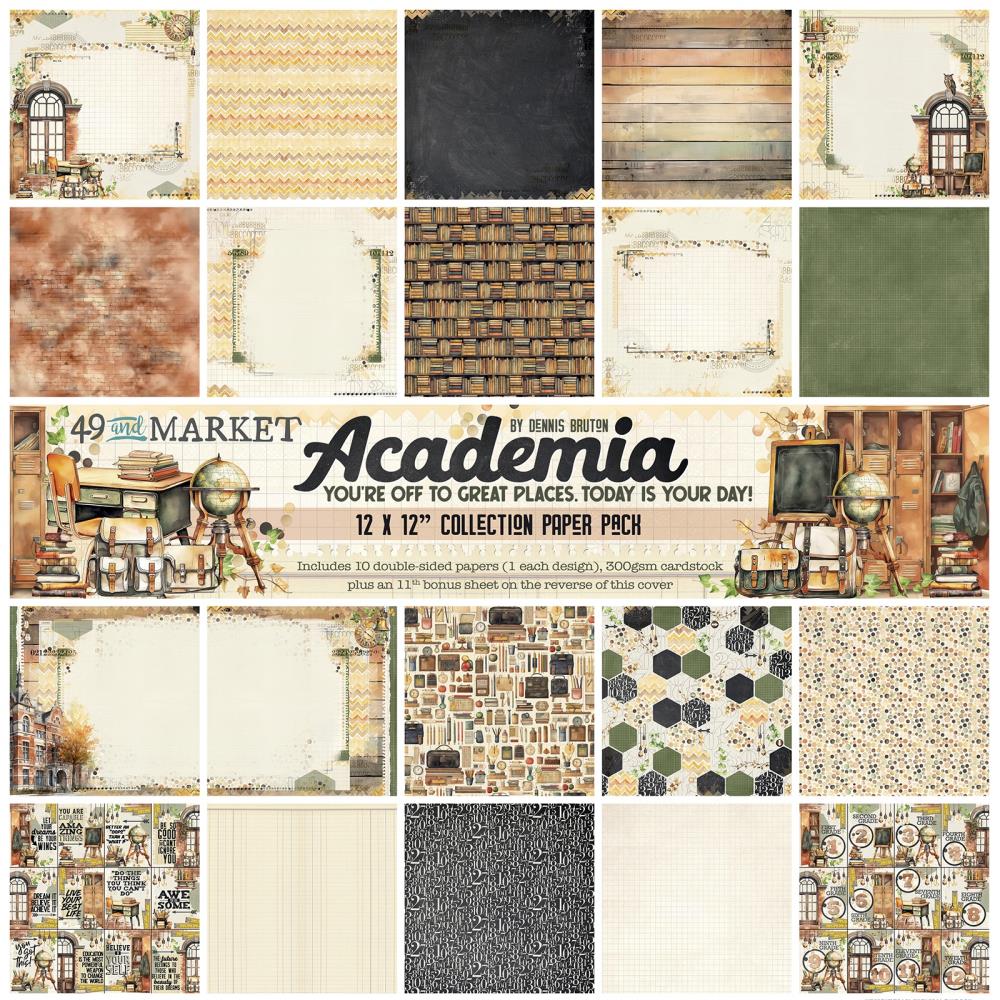 49 and Market Academia 12 x 12 Paper Collection ac-28041