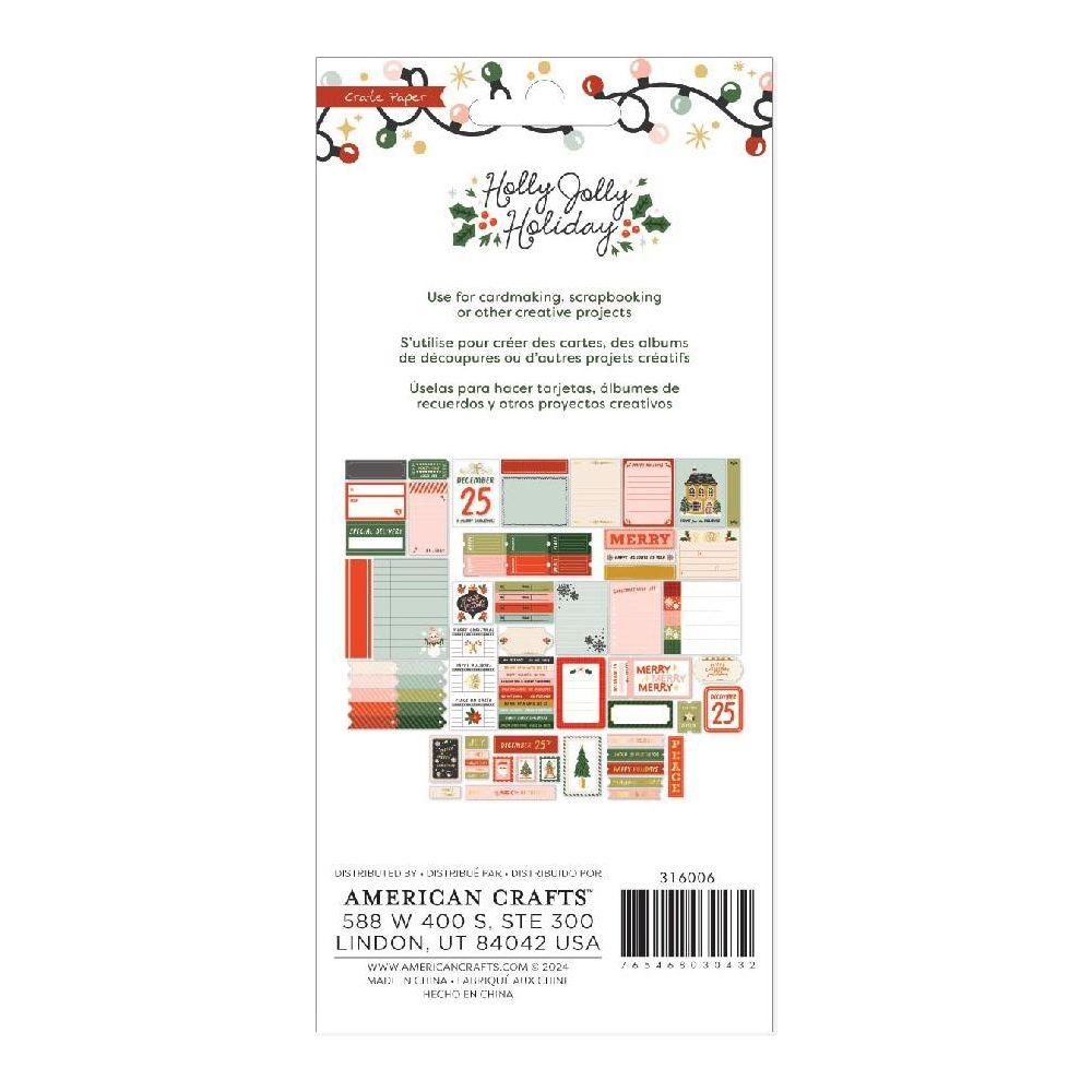 American Crafts Crate Paper Holly Jolly Icons Ephemera 316006 backer