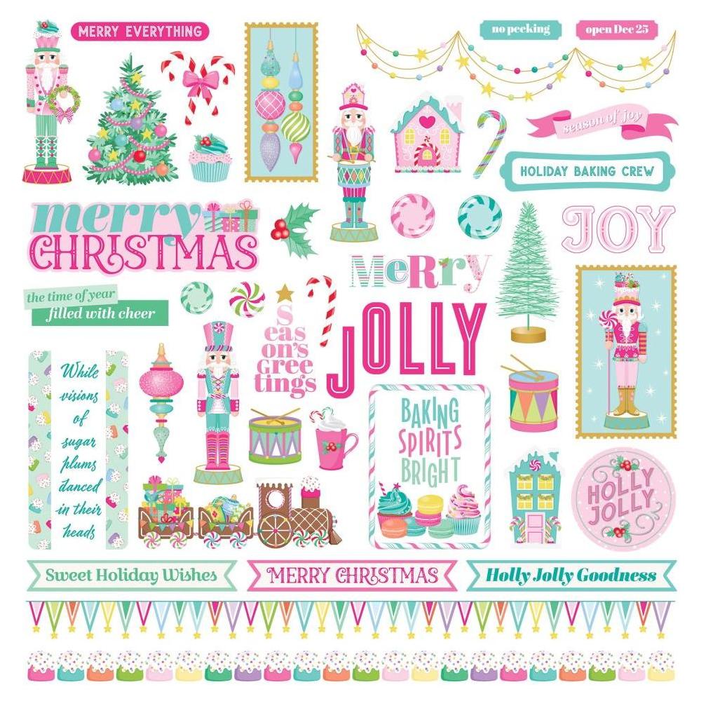 PhotoPlay Sugar Plum 12 x 12 Collection Kit sgp4616 Cardstock Stickers