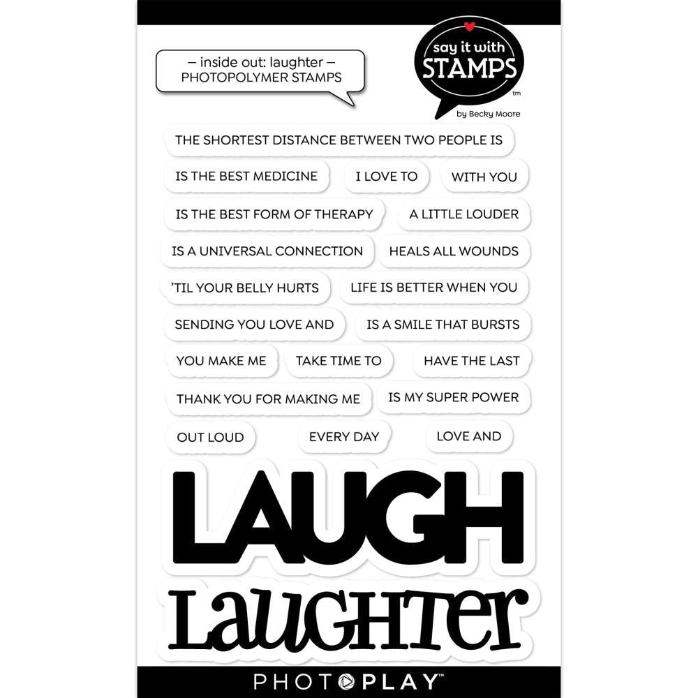 PhotoPlay Laugh Laughter Stamps And Dies Bundle clear stamps