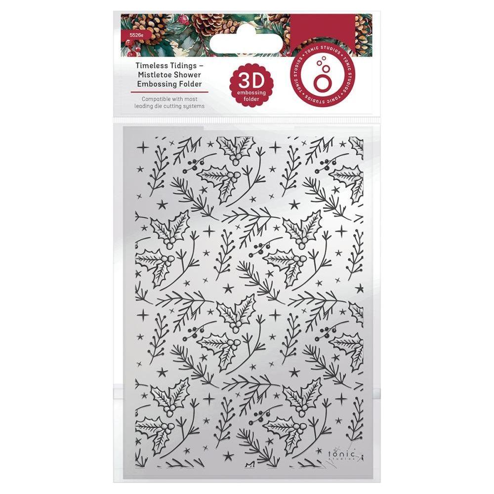 Tonic Mistletoe Shower 3D Embossing Folder 5526e