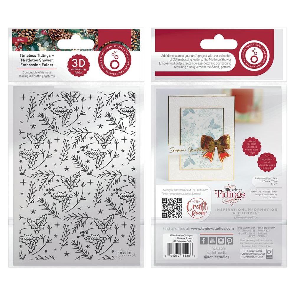 Tonic Mistletoe Shower 3D Embossing Folder 5526e Packaging