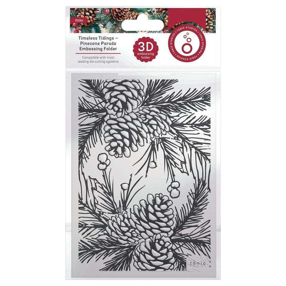 Tonic Pinecone Parade 3D Embossing Folder 5528e