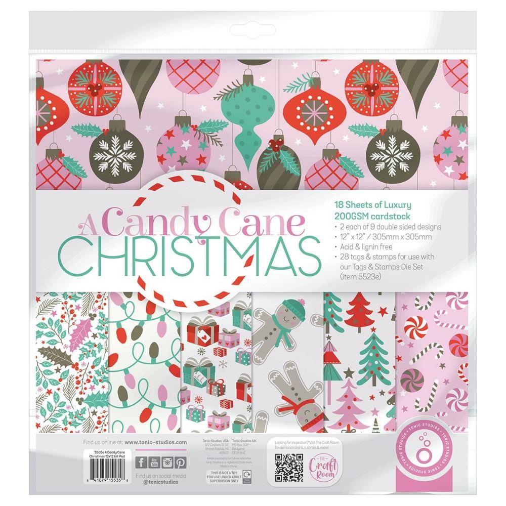 Tonic A Candy Cane Christmas 12 x 12 Paper Pad 5535e