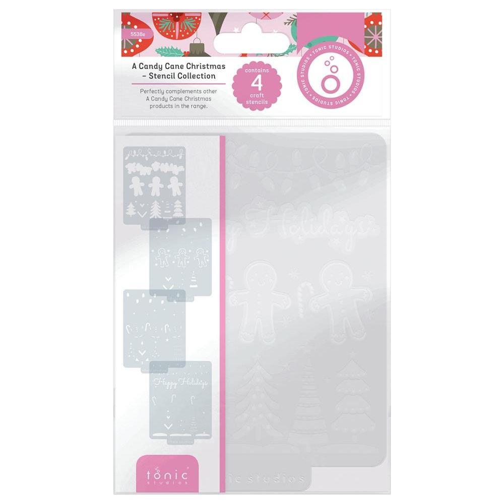 Tonic A Candy Cane Christmas Stencil Set 5538e