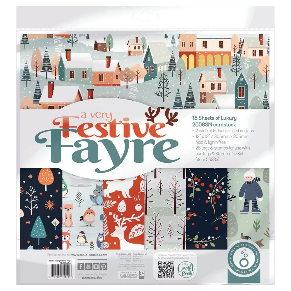 Tonic A Very Festive Fayre 12 x 12 Paper Pad 5555e