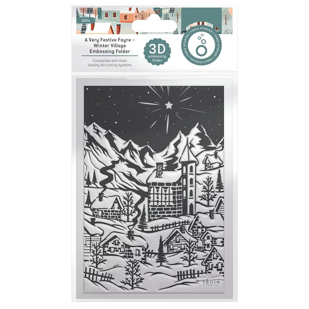 Tonic Winter Village 3D Embossing Folder 5557e