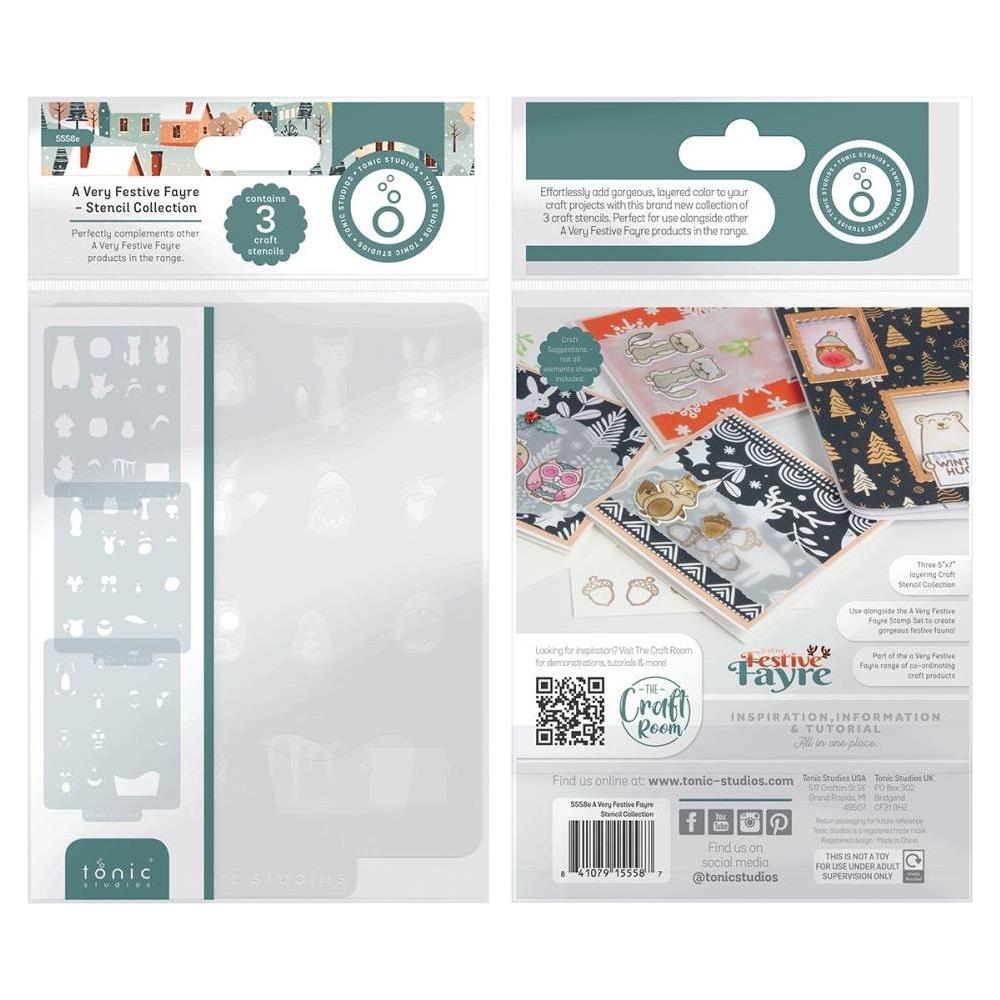 Tonic A Very Festive Fayre Stencils Set 5558e Packaging