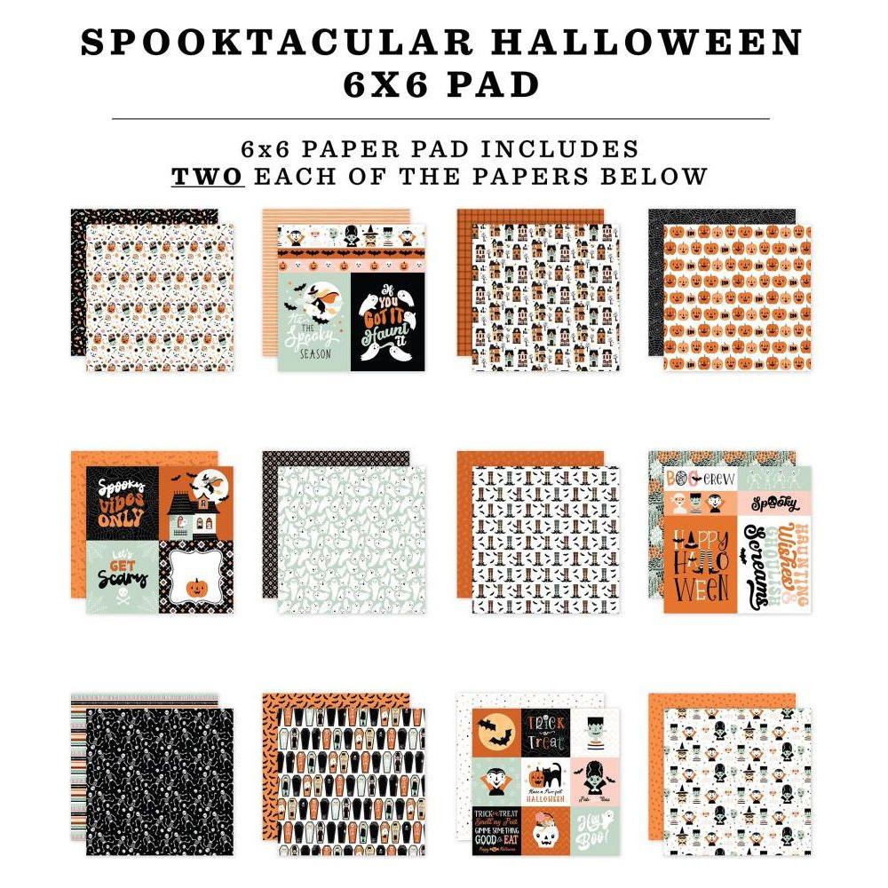 Echo Park Spooktacular Halloween 6 x 6 Paper Pad sh382023 Detailed Product Images