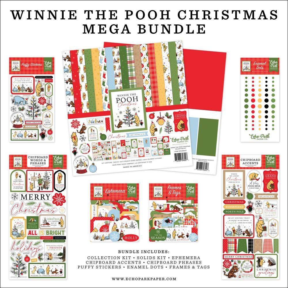 Echo Park Winnie The Pooh Christmas 12 x 12 Mega Bundle wpc386050