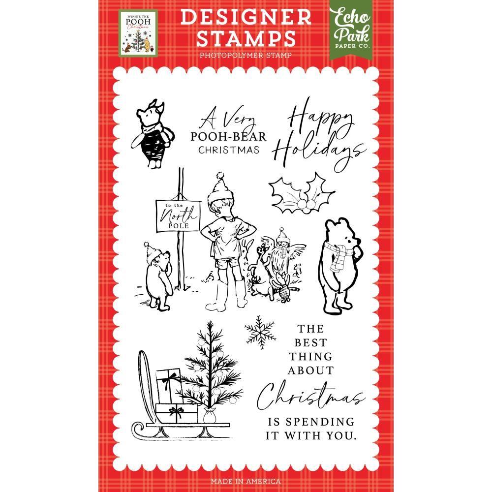 Echo Park Very Pooh Bear Christmas Clear Stamps wpc386046