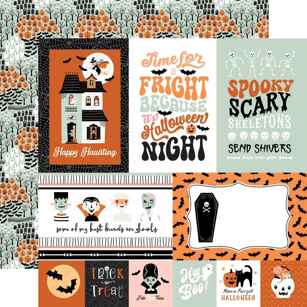 Echo Park Spooktacular Halloween 12 x 12 Collection Kit sh382016 4X6 Journaling Cards