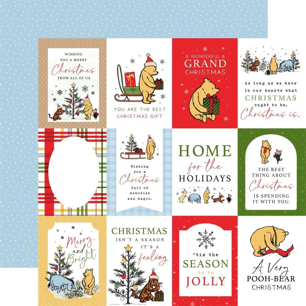 Echo Park Winnie The Pooh Christmas 12 x 12 Collection Kit wpc386016 3X4 Journaling Cards