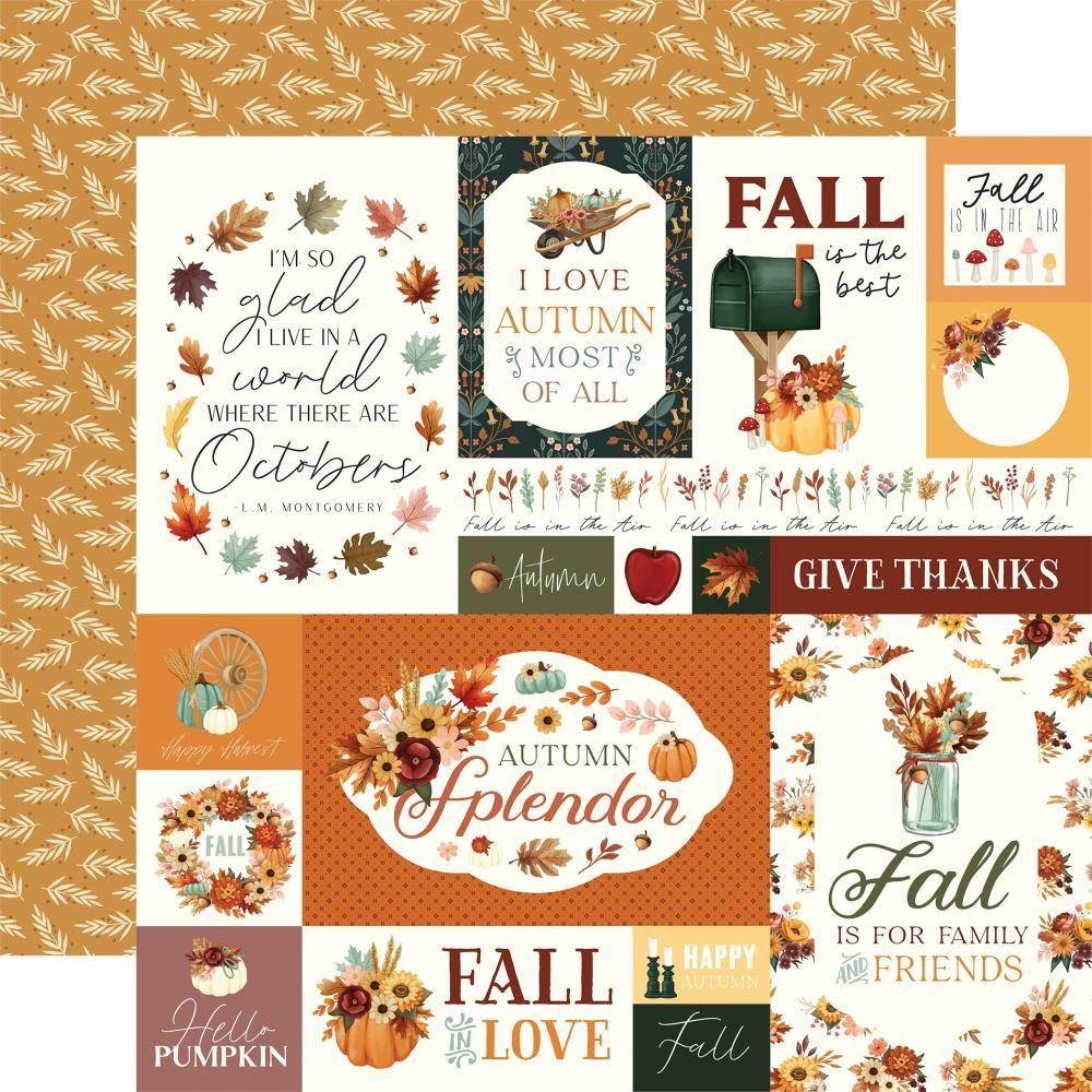 Carta Bella Harvest 12 x 12 Collection Kit cbhv380016 Multi Journaling Cards