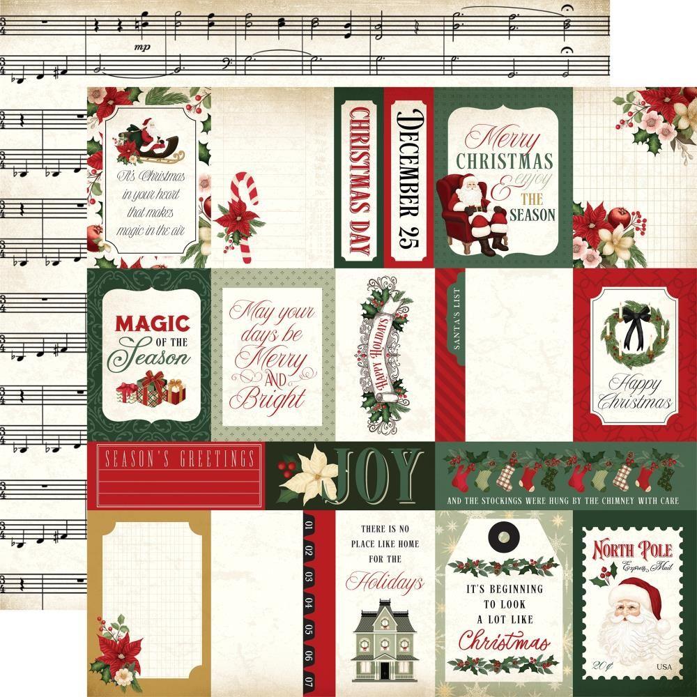 Carta Bella A Vintage Christmas 12 x 12 Collection Kit cbvc384016 Multi Journaling Cards