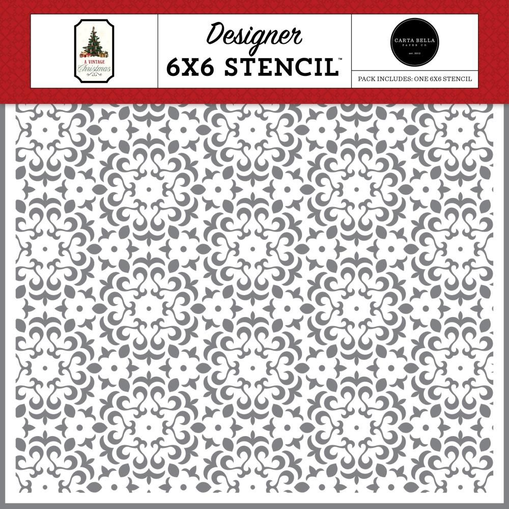 Carta Bella Vintage Damask 6 x 6 Stencil cbvc384035