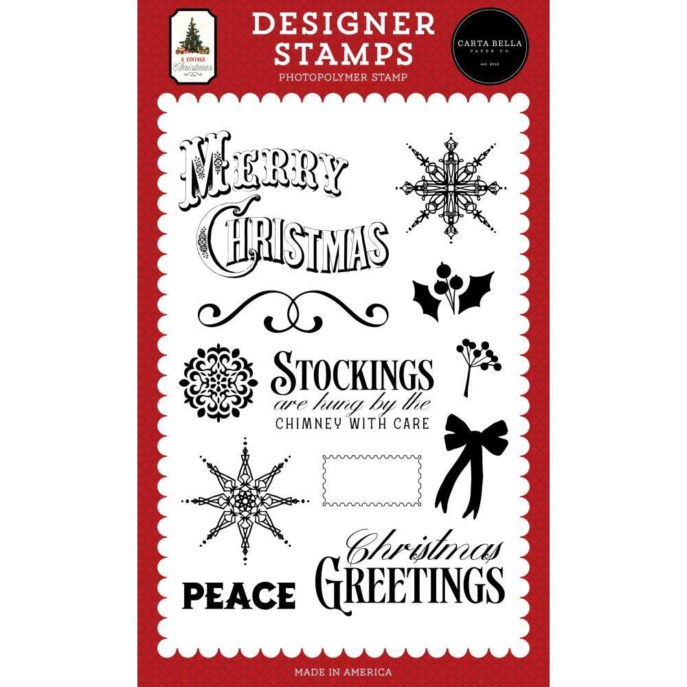 Carta Bella Decorative Snowflakes Clear Stamps cbvc384046