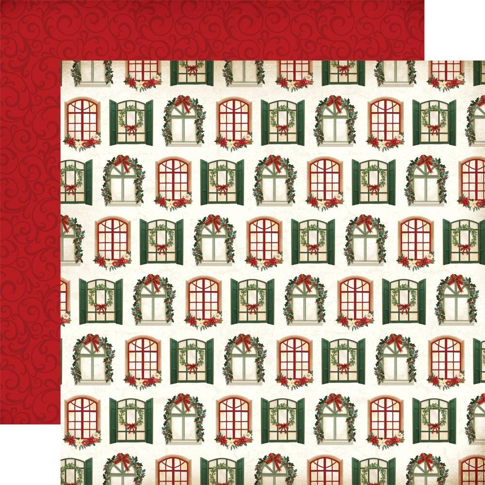 Carta Bella A Vintage Christmas 12 x 12 Collection Kit cbvc384016 Decorated Windows