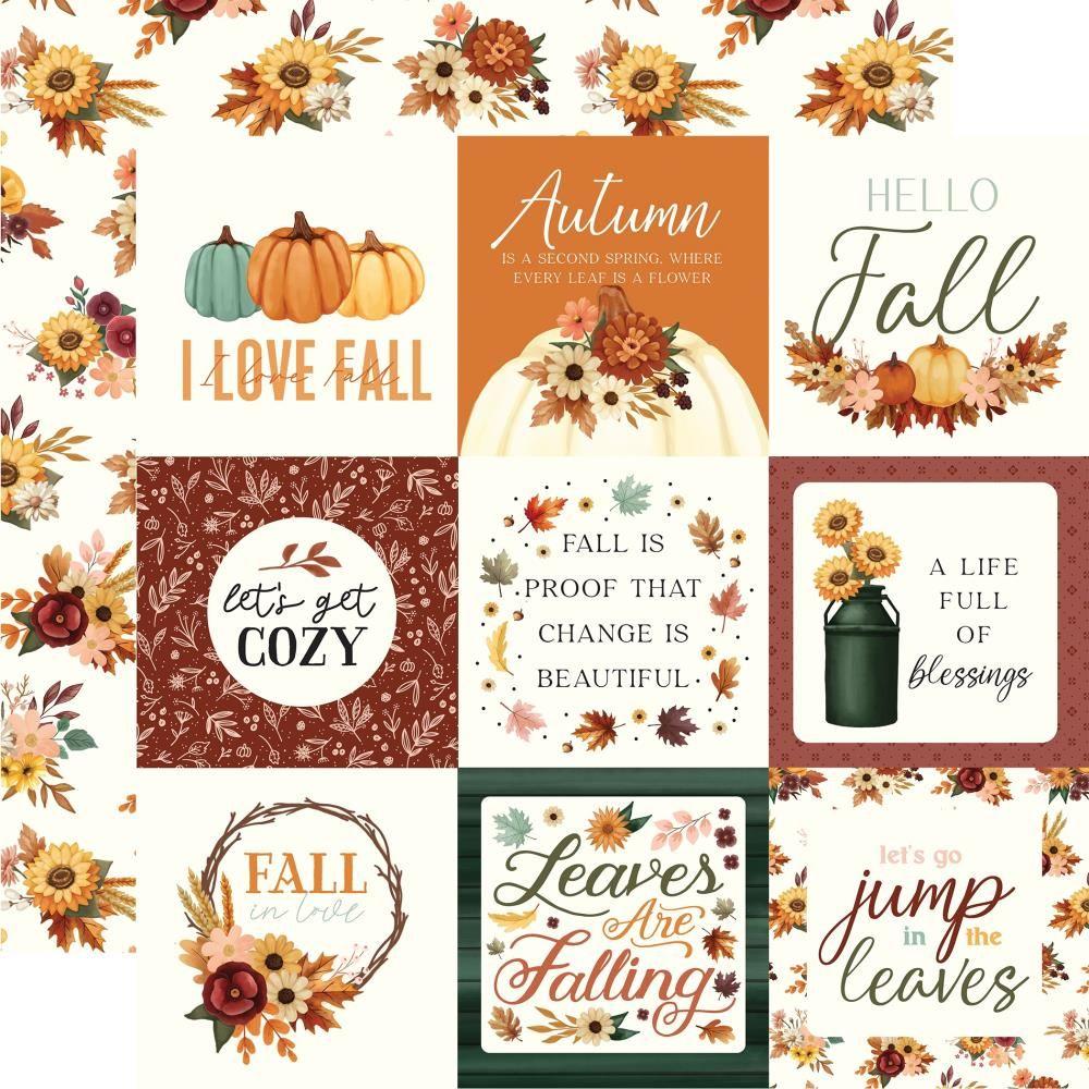 Carta Bella Harvest 12 x 12 Collection Kit cbhv380016 4X4 Journaling Cards