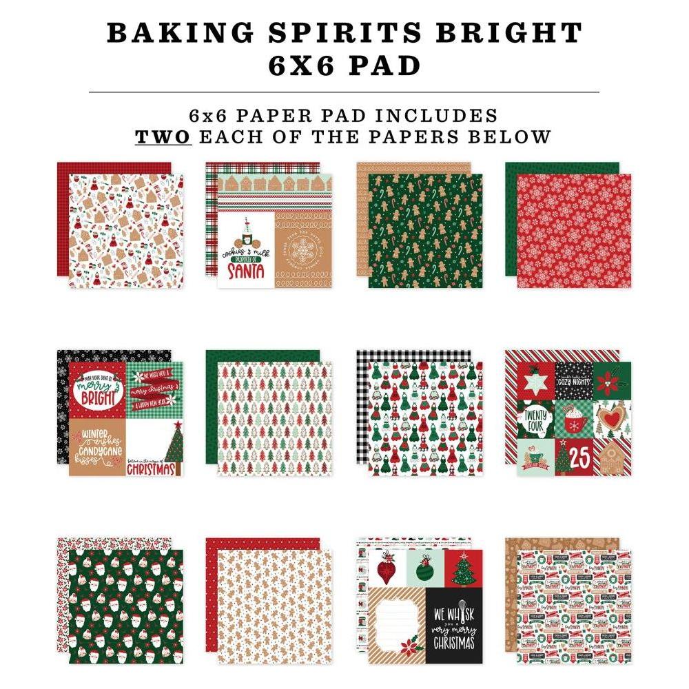 Echo Park Baking Spirits Bright 6 x 6 Paper Pad bsb388023 Detailed Product View