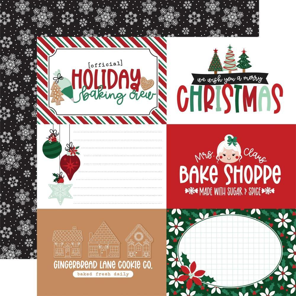 Echo Park Baking Spirits Bright 12 x 12 Collection Kit bsb388016 6X4 Journaling Cards