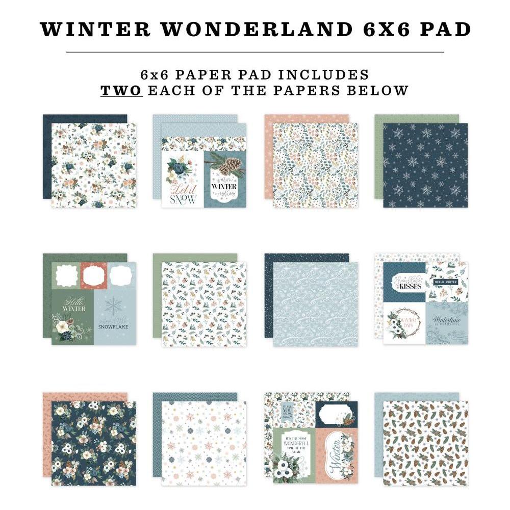 Carta Bella Winter Wonderland 6 x 6 Paper Pad cbwtw397023 Detailed Product View