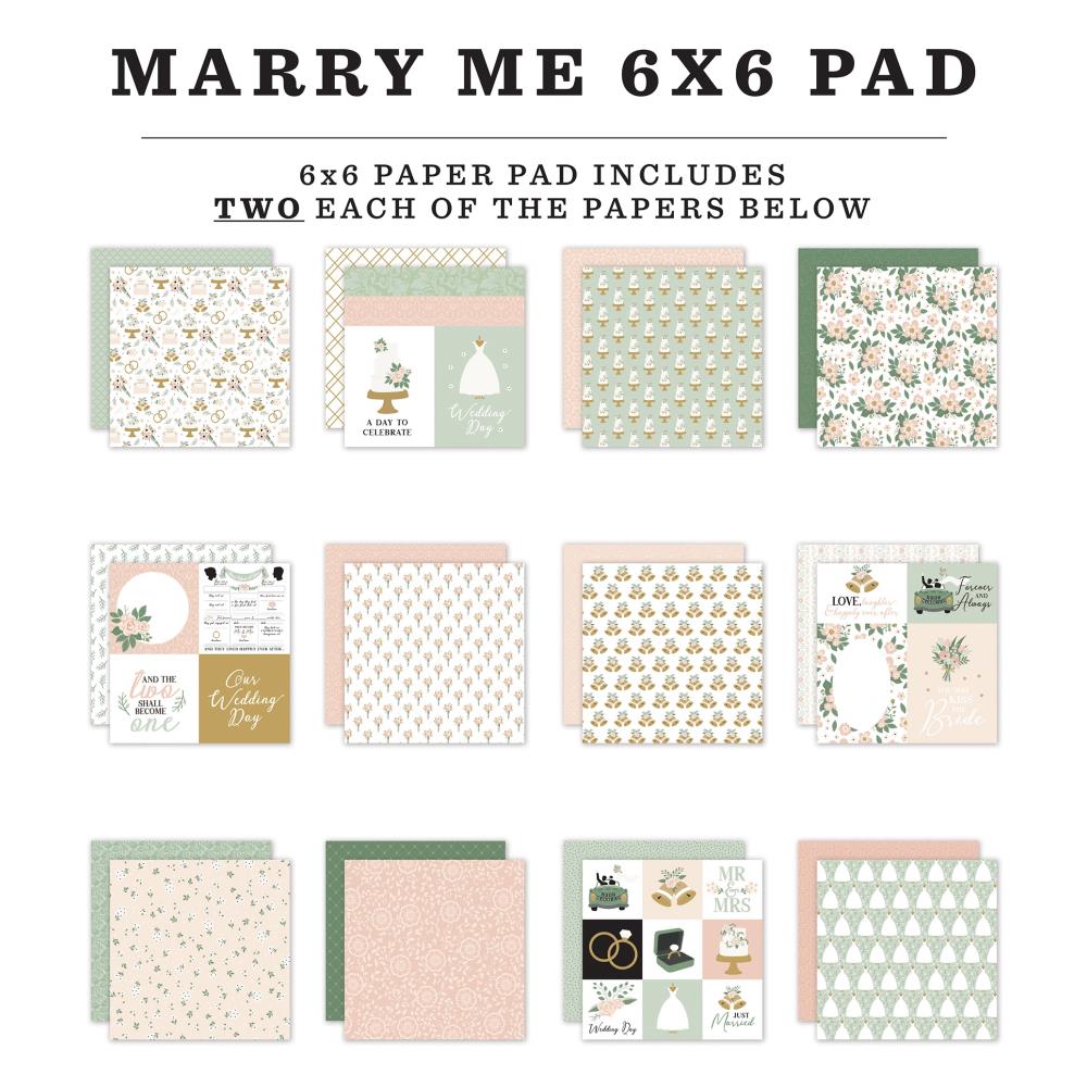 Echo Park Marry Me 6 x 6 Paper Pad mry400023 Detailed Product Image