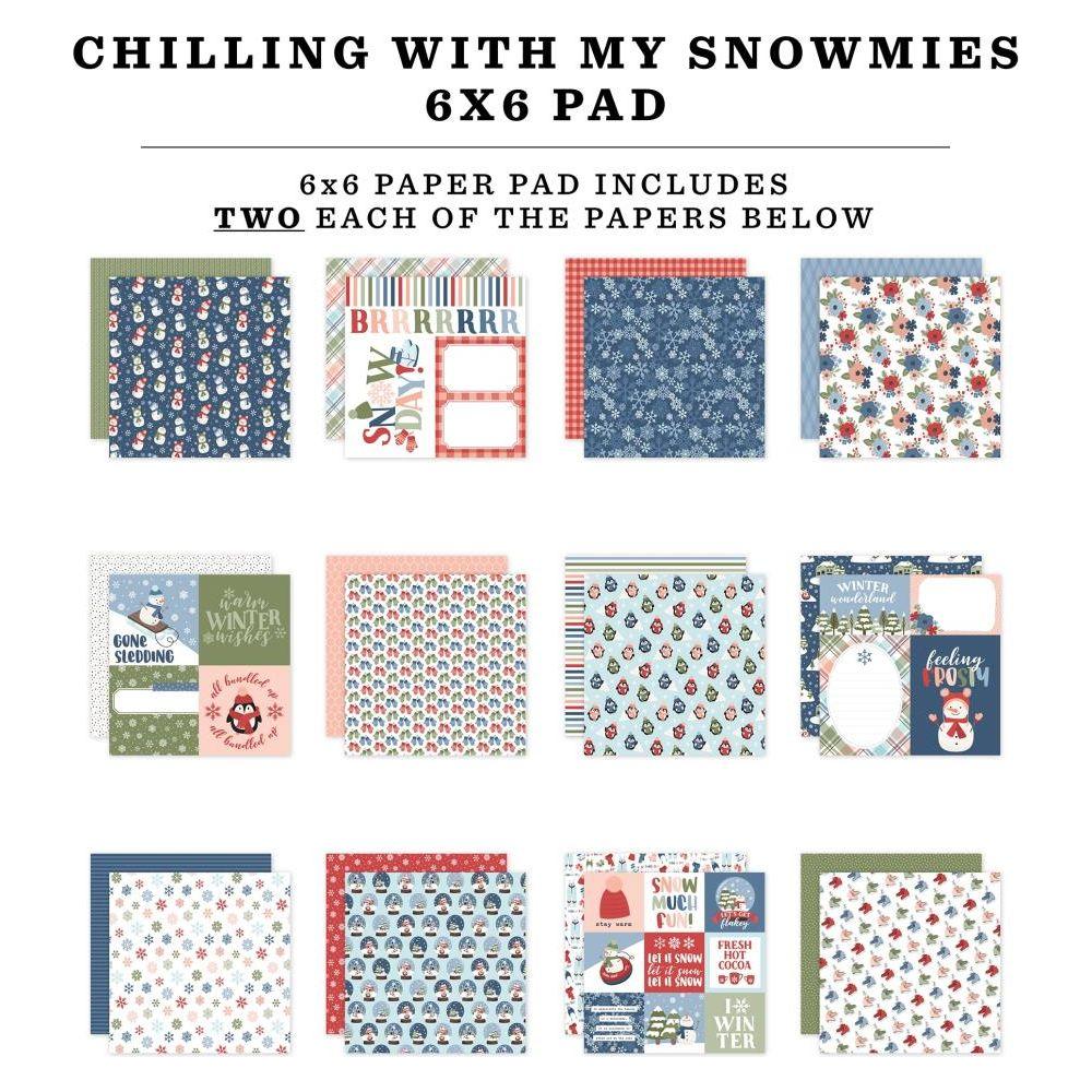 Echo Park Chilling With My Snowmies 6 x 6 Paper Pad sno398023 Detailed Product View