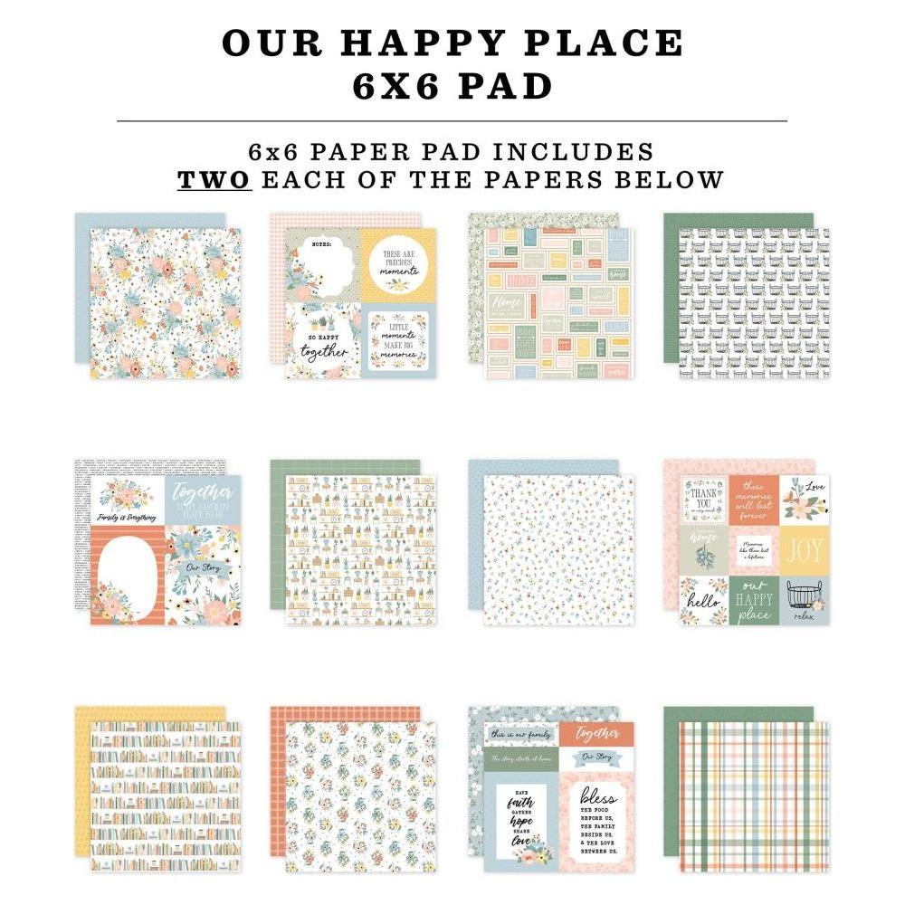 Echo Park Our Happy Place 6 x 6 Paper Pad ohp399023 Detailed Product View