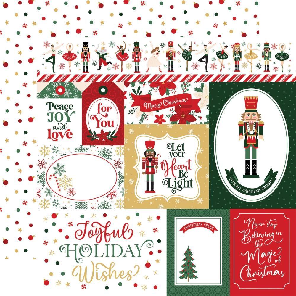 Echo Park Nutcracker Christmas 12 x 12 Collection Kit nc387016 Multi Journaling Cards