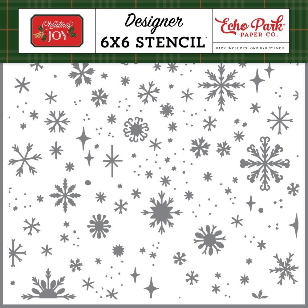 Echo Park Let It Snow Snowflakes 6 x 6 Stencil cj385034