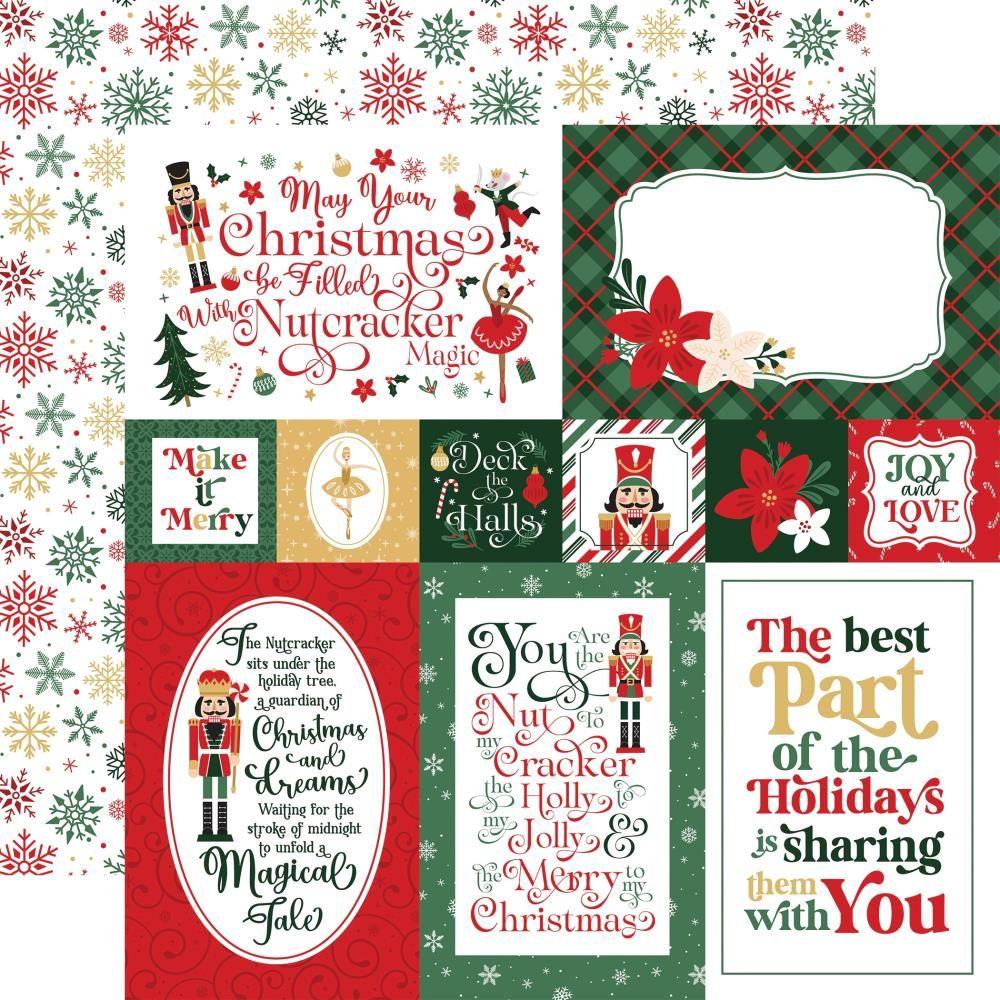 Echo Park Nutcracker Christmas 12 x 12 Collection Kit nc387016 Merry Journaling Cards