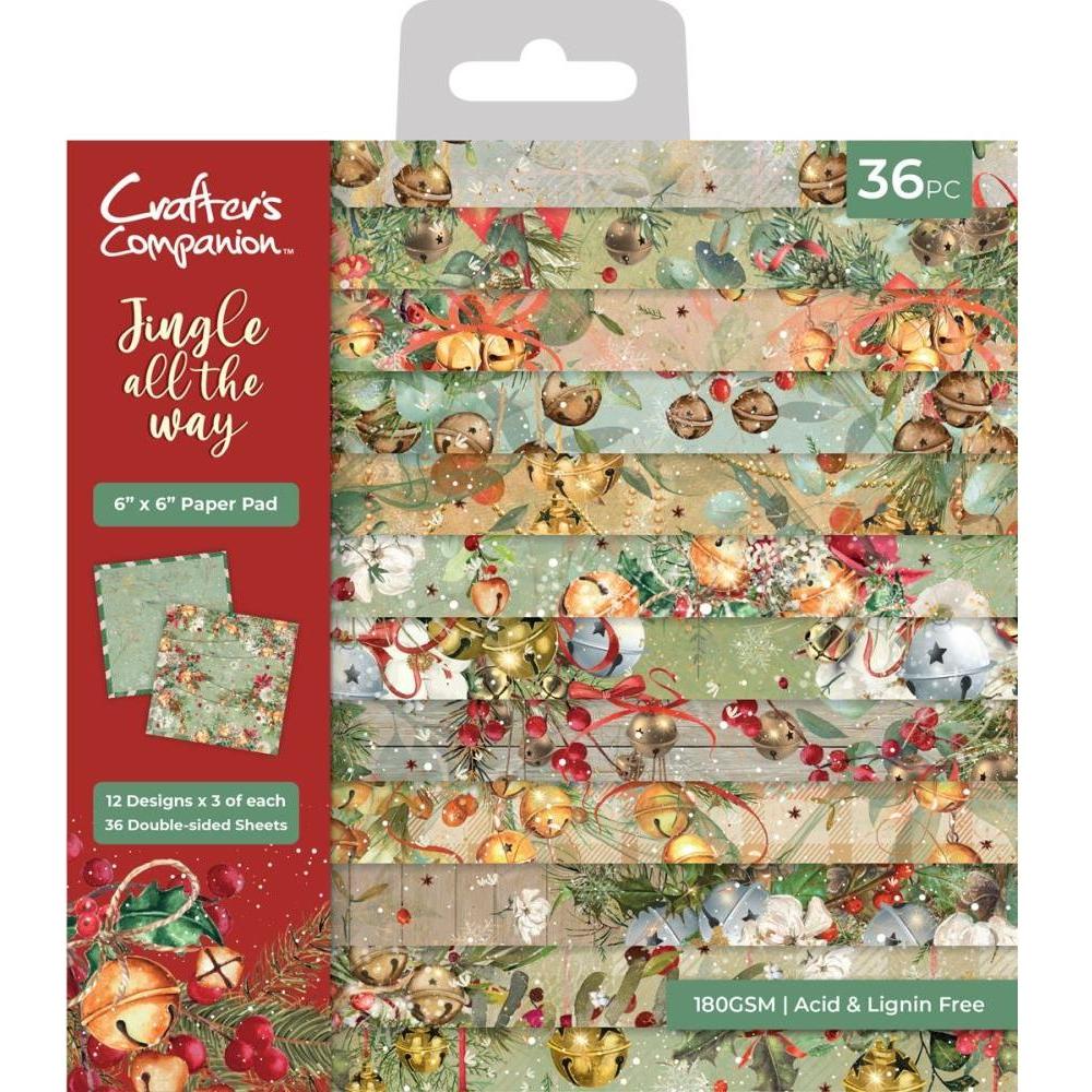 Crafter's Companion Jingle All The Way 6 x 6 Paper Pad jatw-pad6