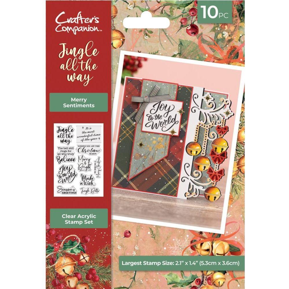 Crafter's Companion Merry Sentiments Clear Stamps jatw-ca-st-msen