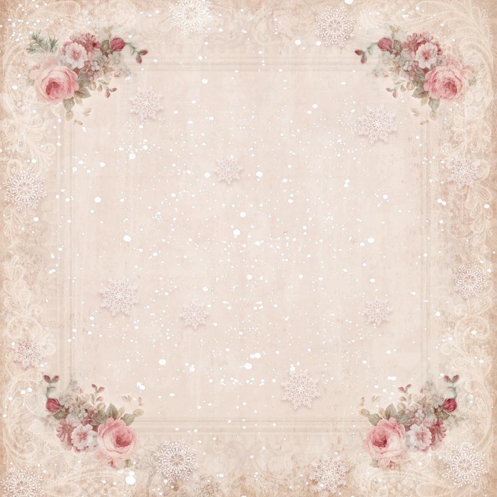 Crafter's Companion Christmas Rose 6 x 6 Paper Pad s-cr-pad6 Vintage Frame